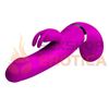 Vibrador con estimulador de clitoris USB y lanzador de liquidos